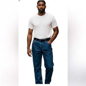 REDHEAD DARK BLUE FLANNEL LINED WINTER DENIM JEANS GREAT COND 38 x 32